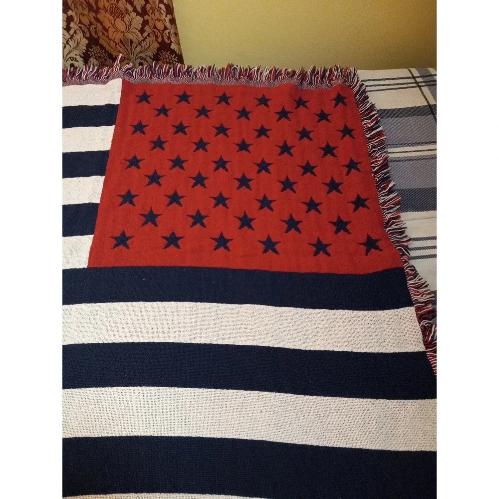 American Flag throw blanket 2 Sites .vintage. 46×38 .
